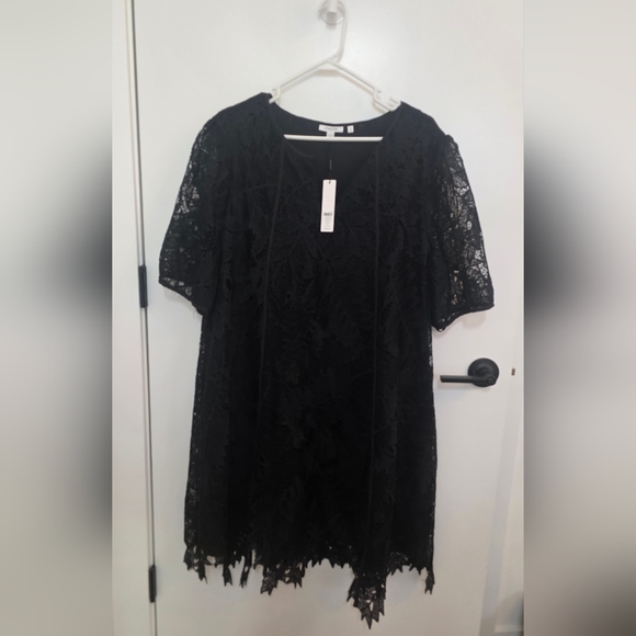 Plus Size - Chico's Black Lace Midi Dress - Picture 9 of 9